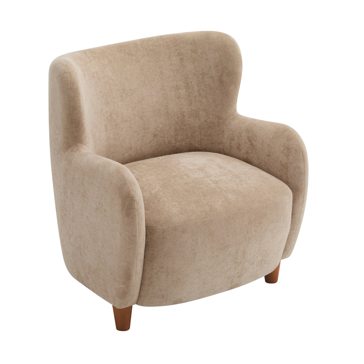 Reshami Wing Back Fabric Upholstered Accent Chair